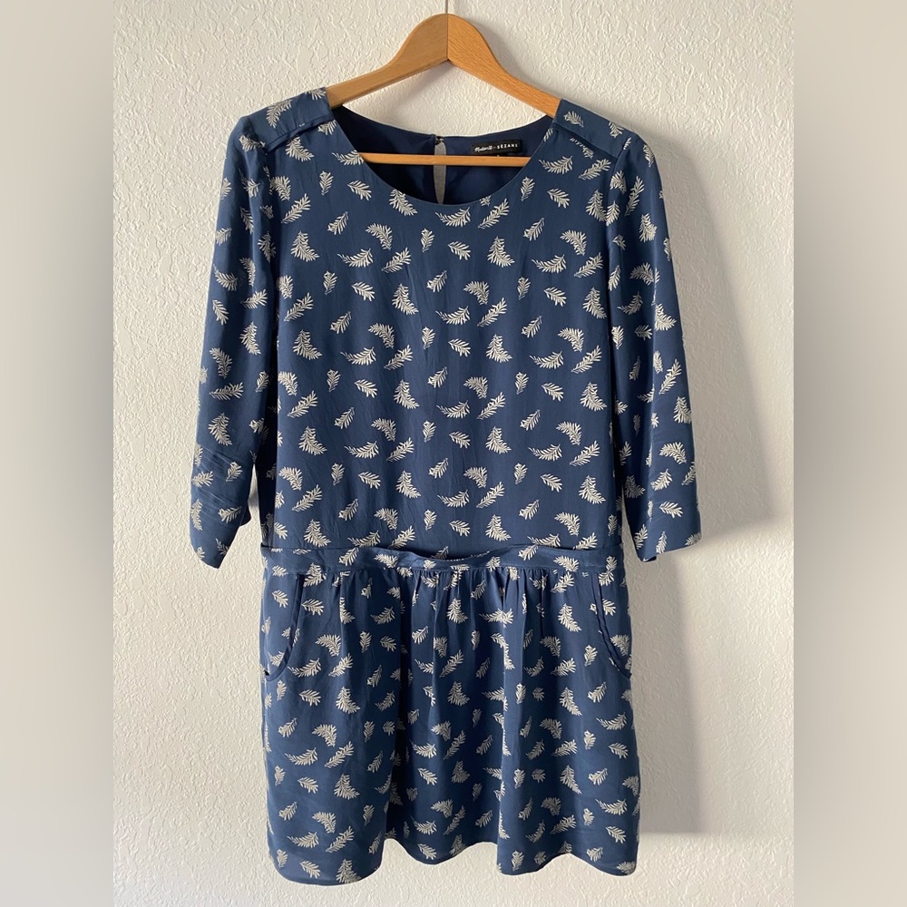 Madewell et Sezane 100% silk women dress size 2 casual all seasons half sleeve